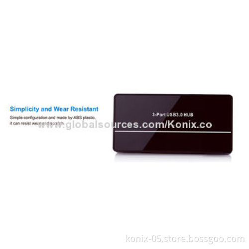 Portable mini USB 3.0 hub with 1000Mbps, supports wake-on-LAN and stopNew
